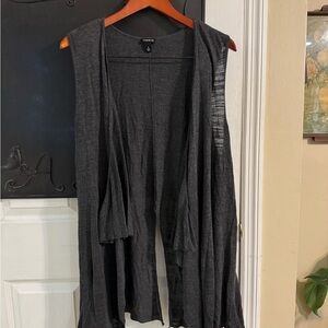 Torrid Charcoal Open Front Vest